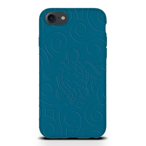 Ocean Turtle - Biodegradable phone case - Ocean Blue and Black Deep Sea Blue iPhone 7 8 PLUS biodegradable eco friendly phone case