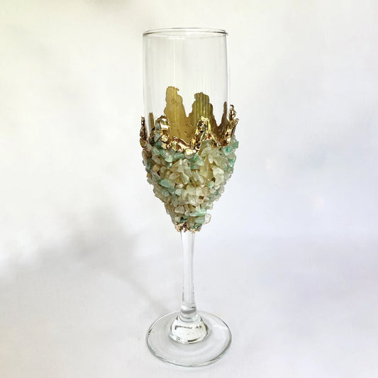 Set of 2 |Crystal Wine/Champagne Glasses with Gold Plated Light Green biodegradable eco friendly phone case