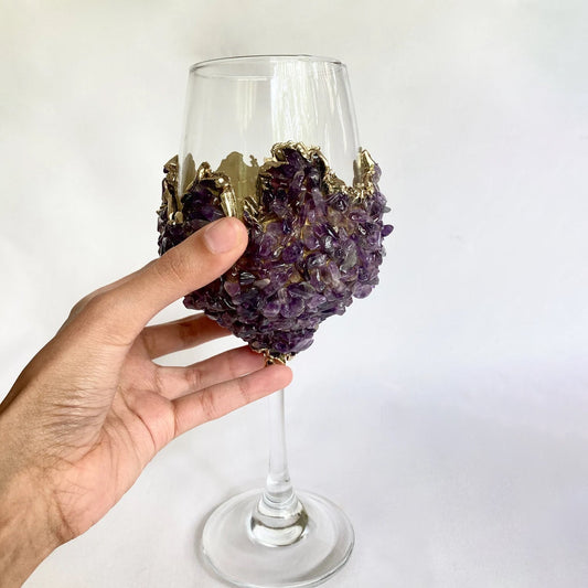Set of 2 |Crystal Wine Glasses with Gold Plated Purple Amethyst biodegradable eco friendly phone case
