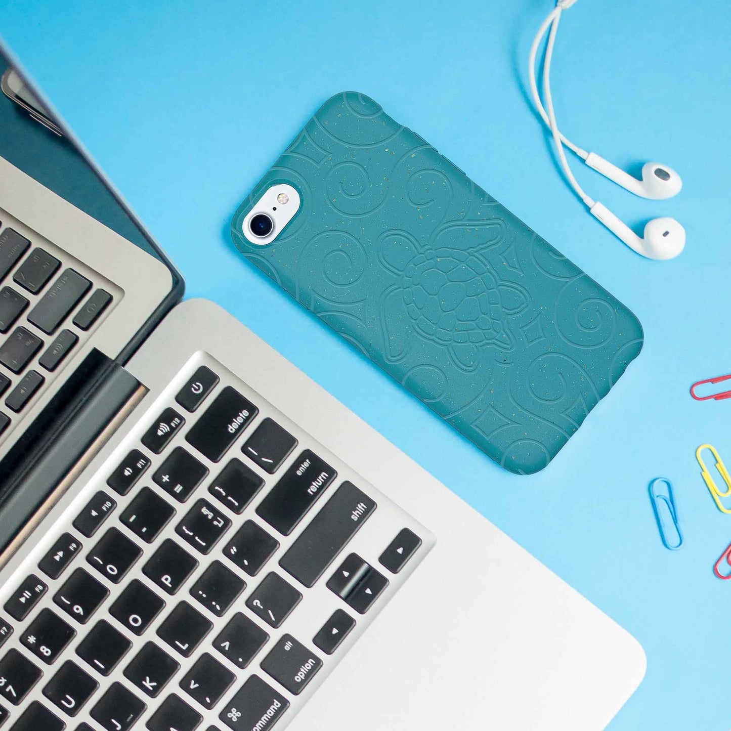 Ocean Turtle - Biodegradable phone case - Ocean Blue and Black biodegradable eco friendly phone case