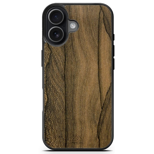 Ziricote rare wood iPhone 16 biodegradable eco friendly phone case