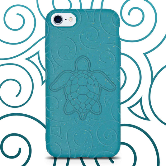 Ocean Turtle - Biodegradable phone case - Ocean Blue and Black biodegradable eco friendly phone case
