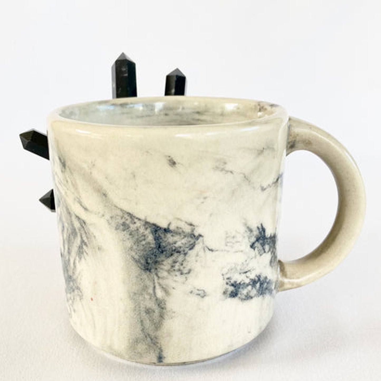 Set of 2 | Personalised Grey Marble Effect Ceramic Big biodegradable eco friendly phone case