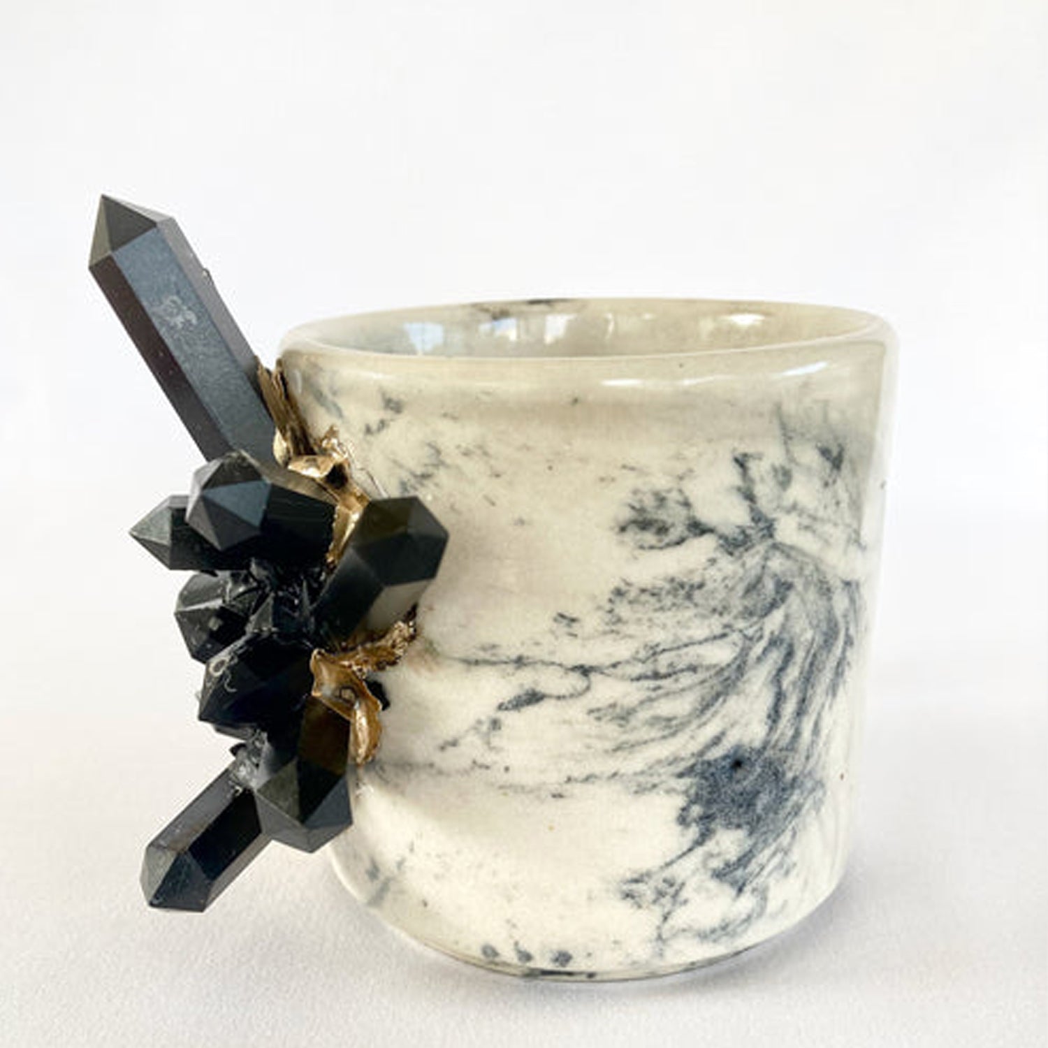 Set of 2 | Personalised Grey Marble Effect Ceramic Big biodegradable eco friendly phone case