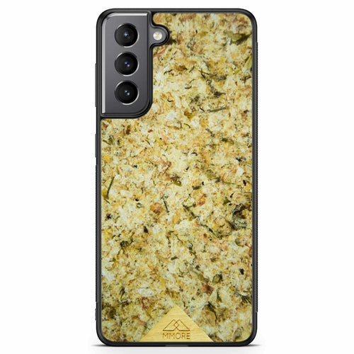 Organic handmade biodegradable phone case with jasmine flower design, fits Google Pixel 7 camera cutout, eco-friendly.