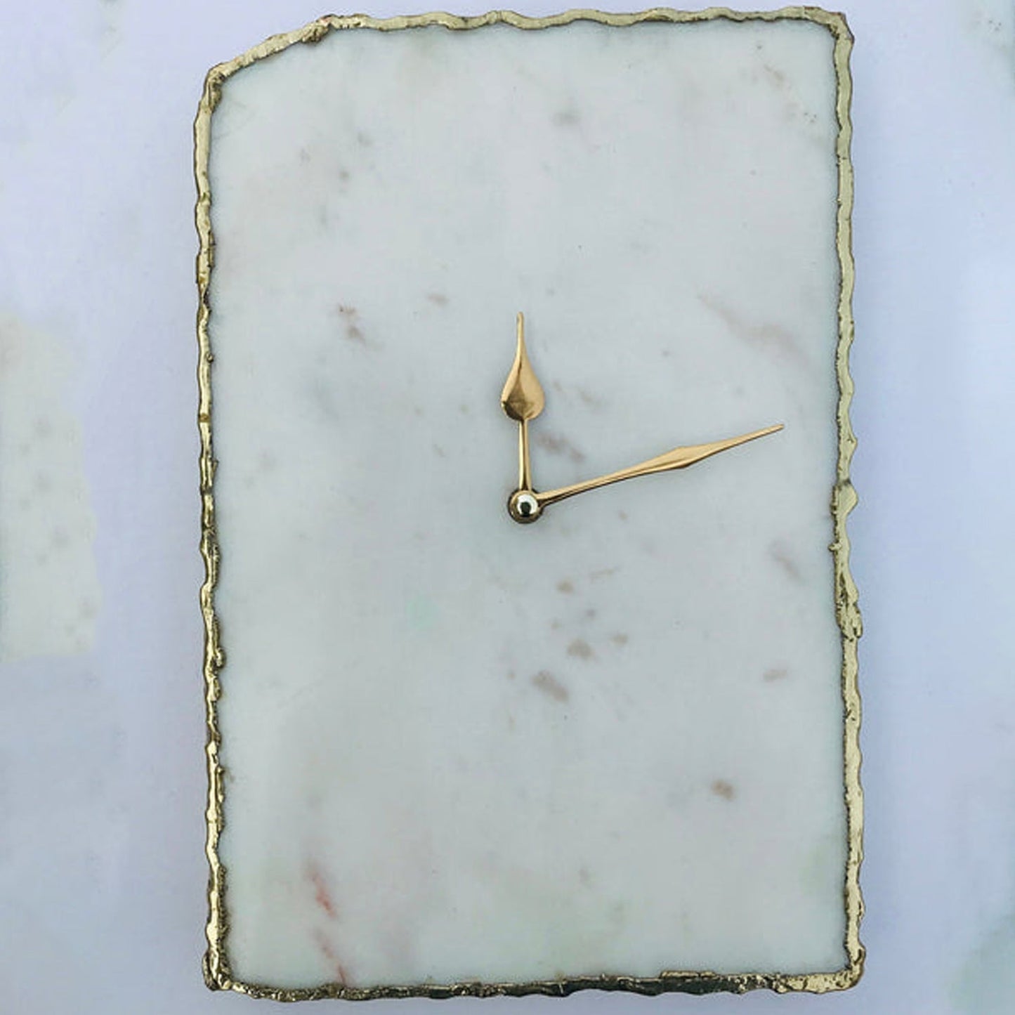 White Marble Large Wall Clock/Personalised Momento biodegradable eco friendly phone case