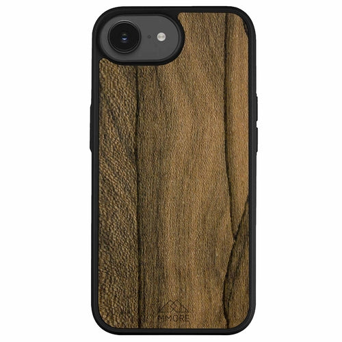 Ziricote rare wood iPhone 16e biodegradable eco friendly phone case