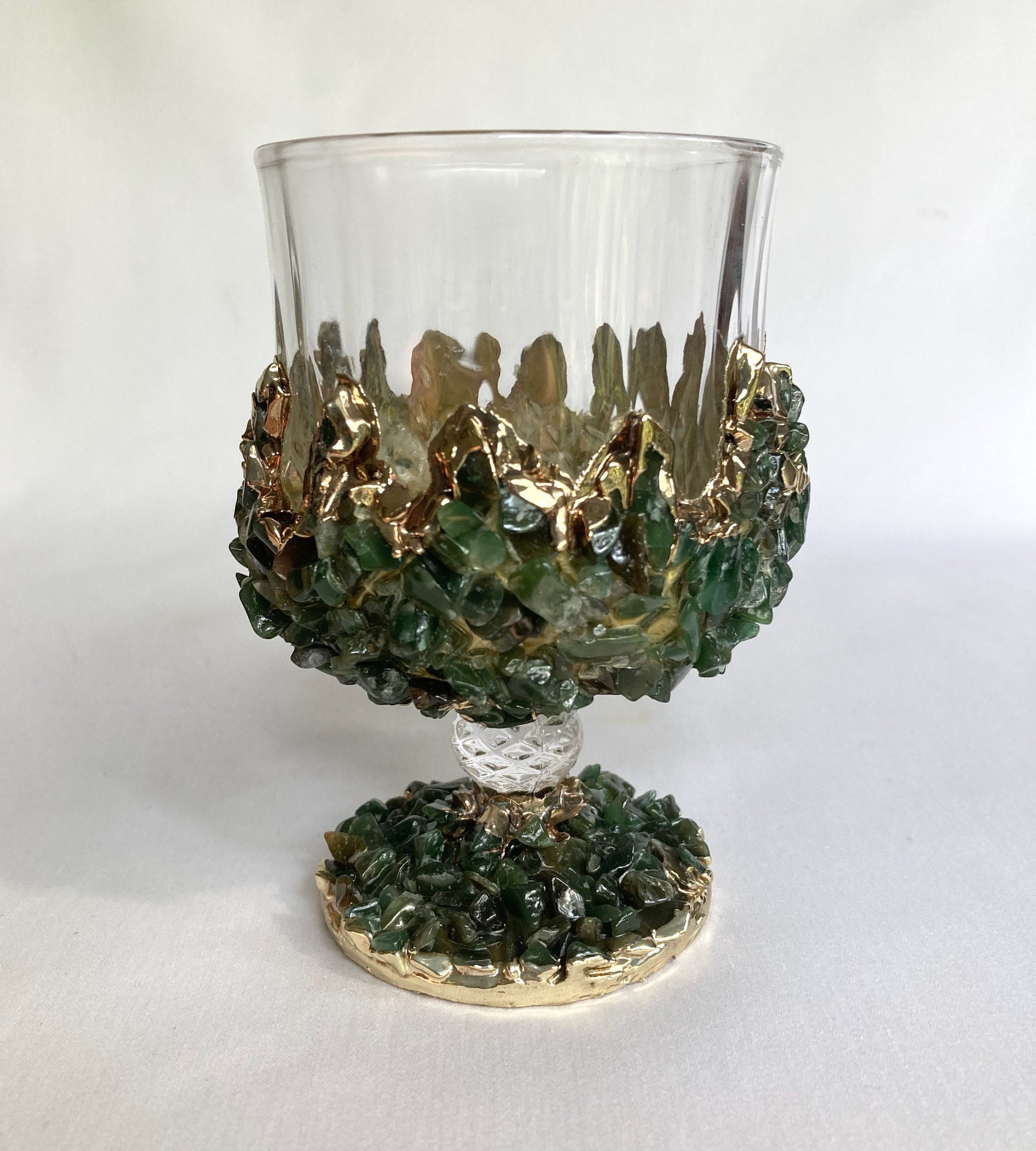 Set of 2 |Crystal Wine Glasses with Gold Plated Dark Green biodegradable eco friendly phone case