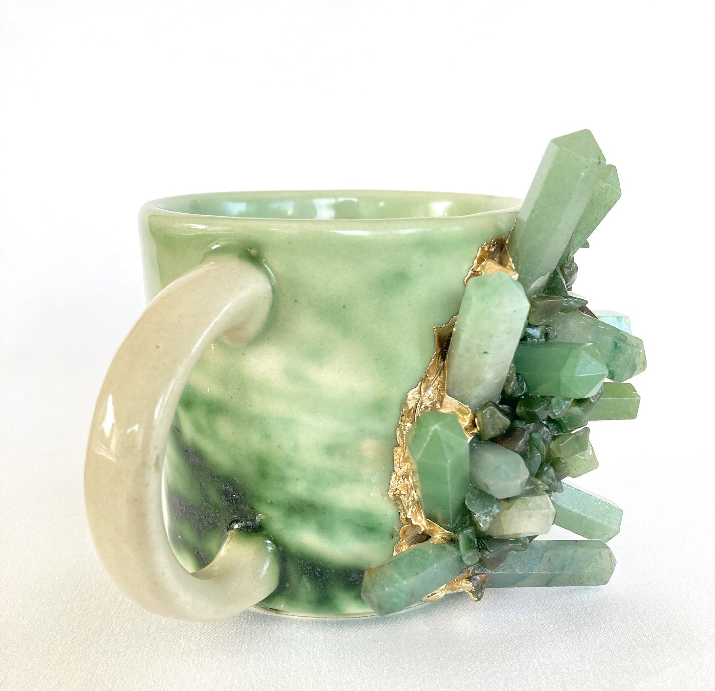 Set of 2 |Personalised Green Marble Effect Ceramic Big biodegradable eco friendly phone case