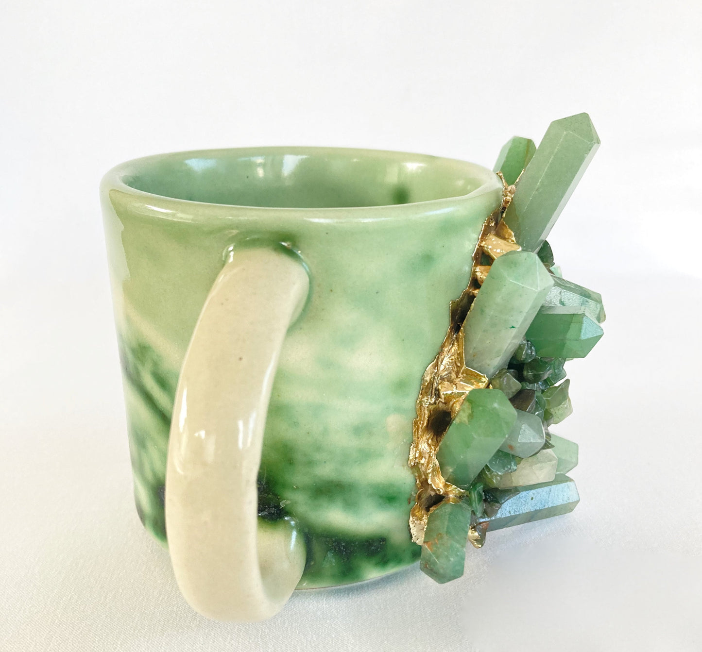 Set of 2 |Personalised Green Marble Effect Ceramic Big biodegradable eco friendly phone case