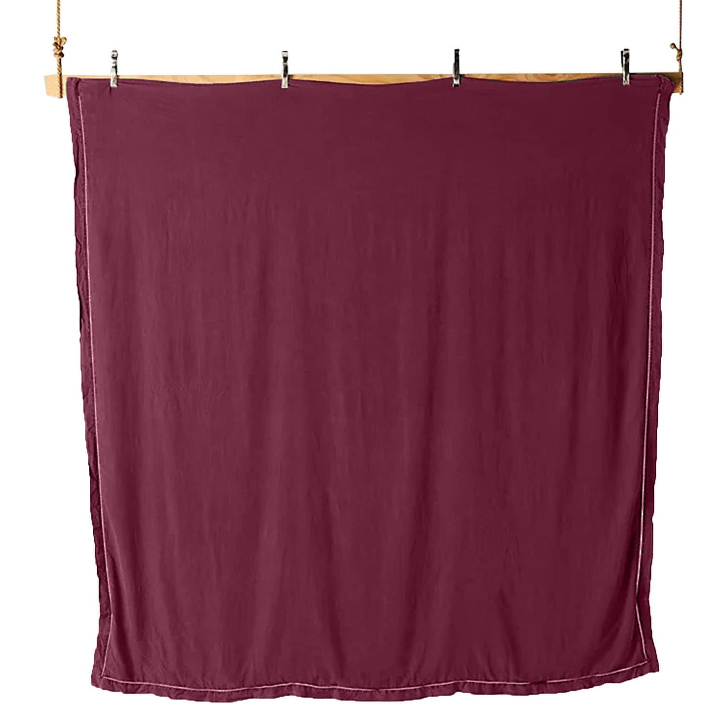 Embroidered Edge Berry 100% Pure Linen | Linen Cotton Mix | 3 Piece biodegradable eco friendly phone case