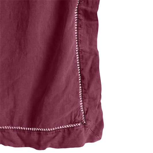 Embroidered Edge Berry 100% Pure Linen | Linen Cotton Mix | 3 Piece biodegradable eco friendly phone case