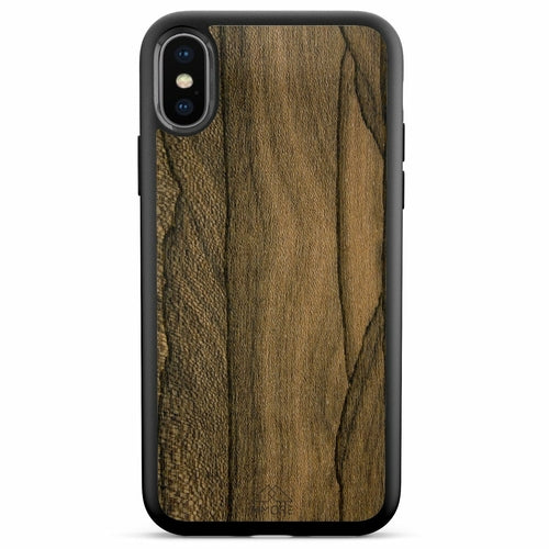 Ziricote rare wood iPhone X XS biodegradable eco friendly phone case