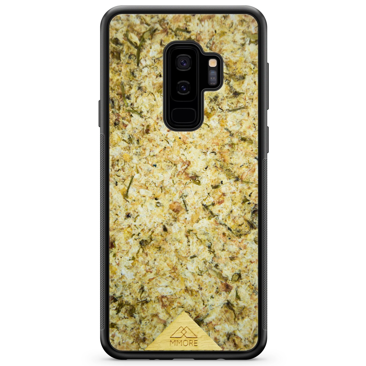 Handmade organic Jasmine floral phone case with black biodegradable edges, compatible with Google Pixel and iPhone models,.