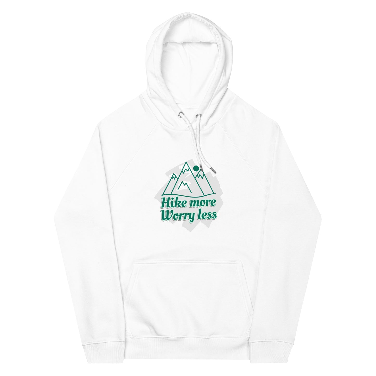 Organic cotton hoodie white lifestyle shot premium quality outdoor adventure wear
